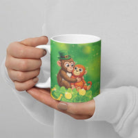 Punch The Monkey St Patrick’s Day Ceramic Mug Lucky Baby Monkey