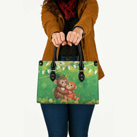 Punch The Monkey St Patrick’s Day Leather Bag Lucky Baby Monkey