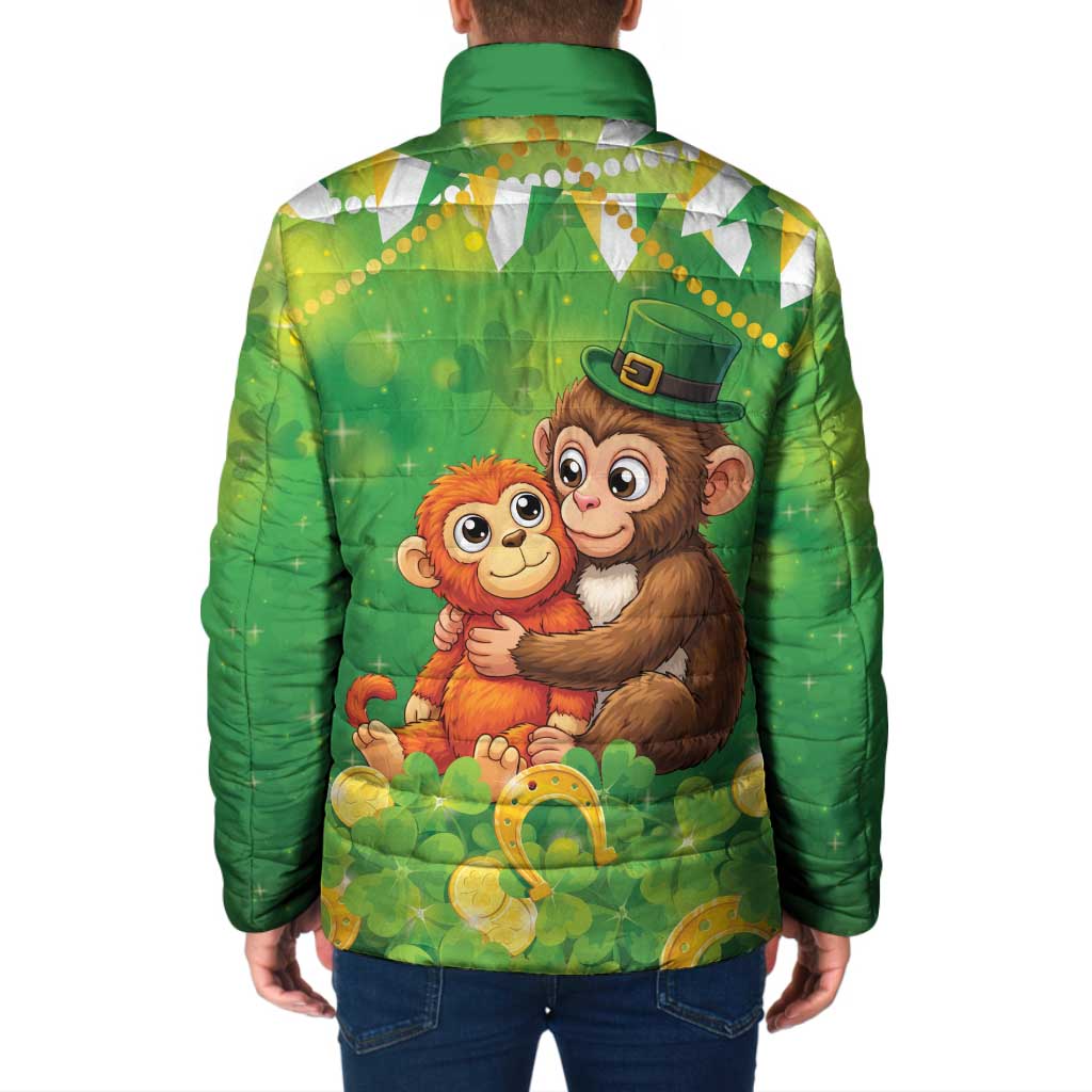 Punch The Monkey St Patrick’s Day Padded Jacket Lucky Baby Monkey