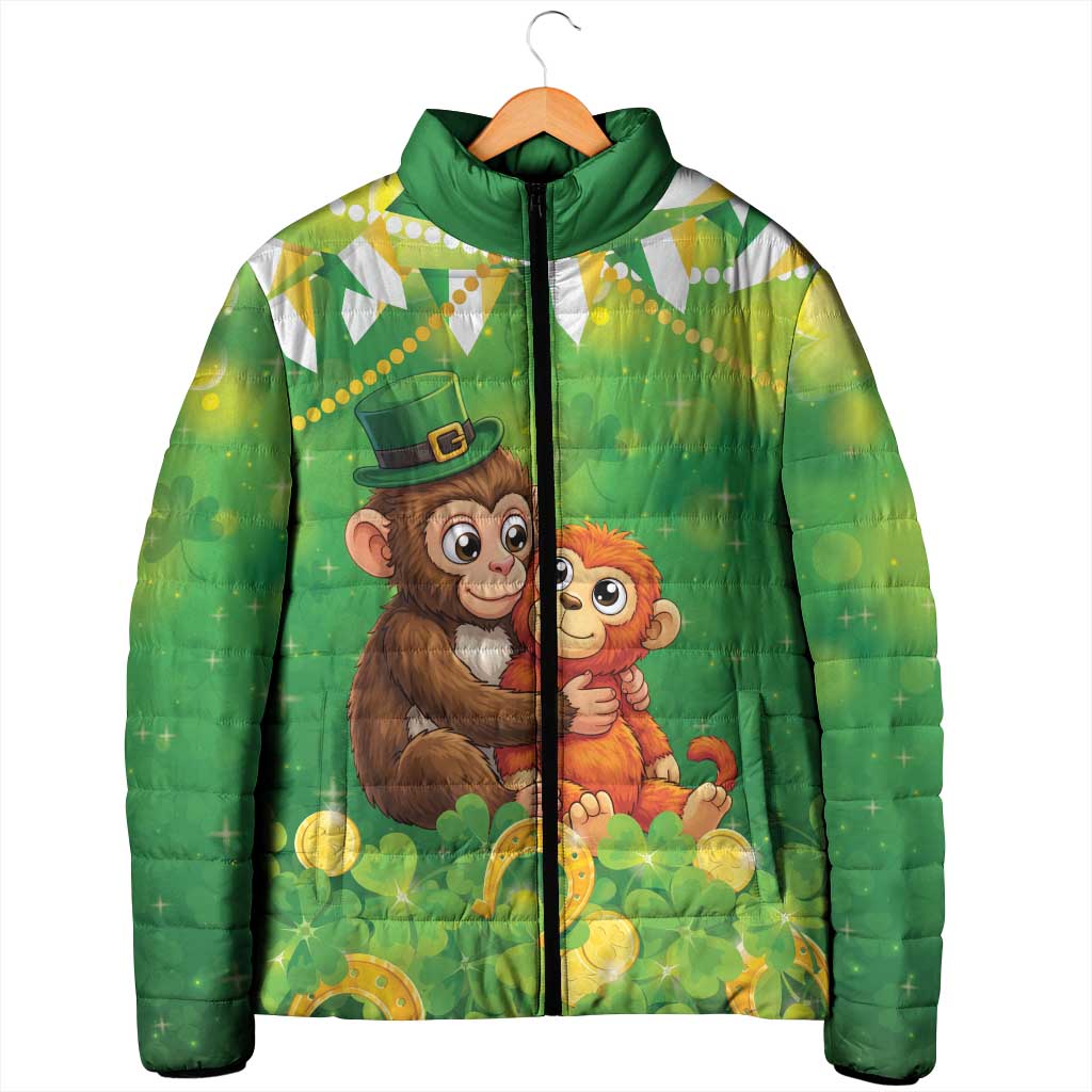 Punch The Monkey St Patrick’s Day Padded Jacket Lucky Baby Monkey