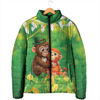 Punch The Monkey St Patrick’s Day Padded Jacket Lucky Baby Monkey