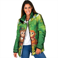 Punch The Monkey St Patrick’s Day Padded Jacket Lucky Baby Monkey