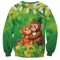 Punch The Monkey St Patrick’s Day Sweatshirt Lucky Baby Monkey