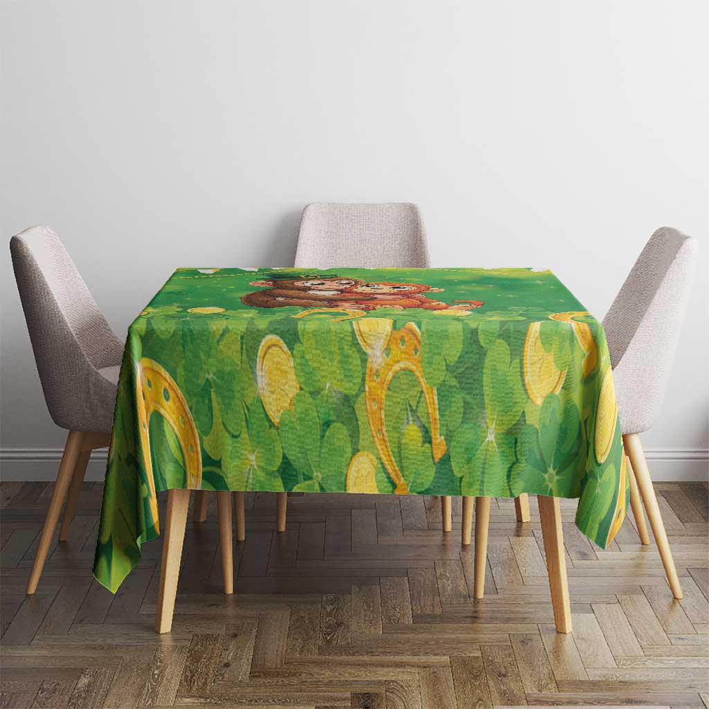 Punch The Monkey St Patrick’s Day Tablecloth Lucky Baby Monkey