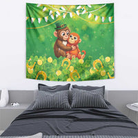 Punch The Monkey St Patrick’s Day Tapestry Lucky Baby Monkey