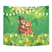 Punch The Monkey St Patrick’s Day Tapestry Lucky Baby Monkey