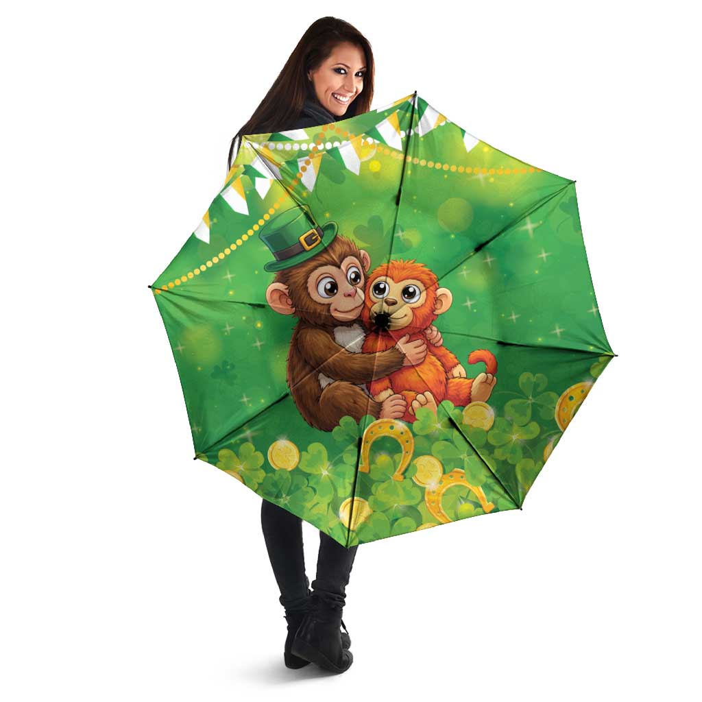 Punch The Monkey St Patrick’s Day Umbrella Lucky Baby Monkey