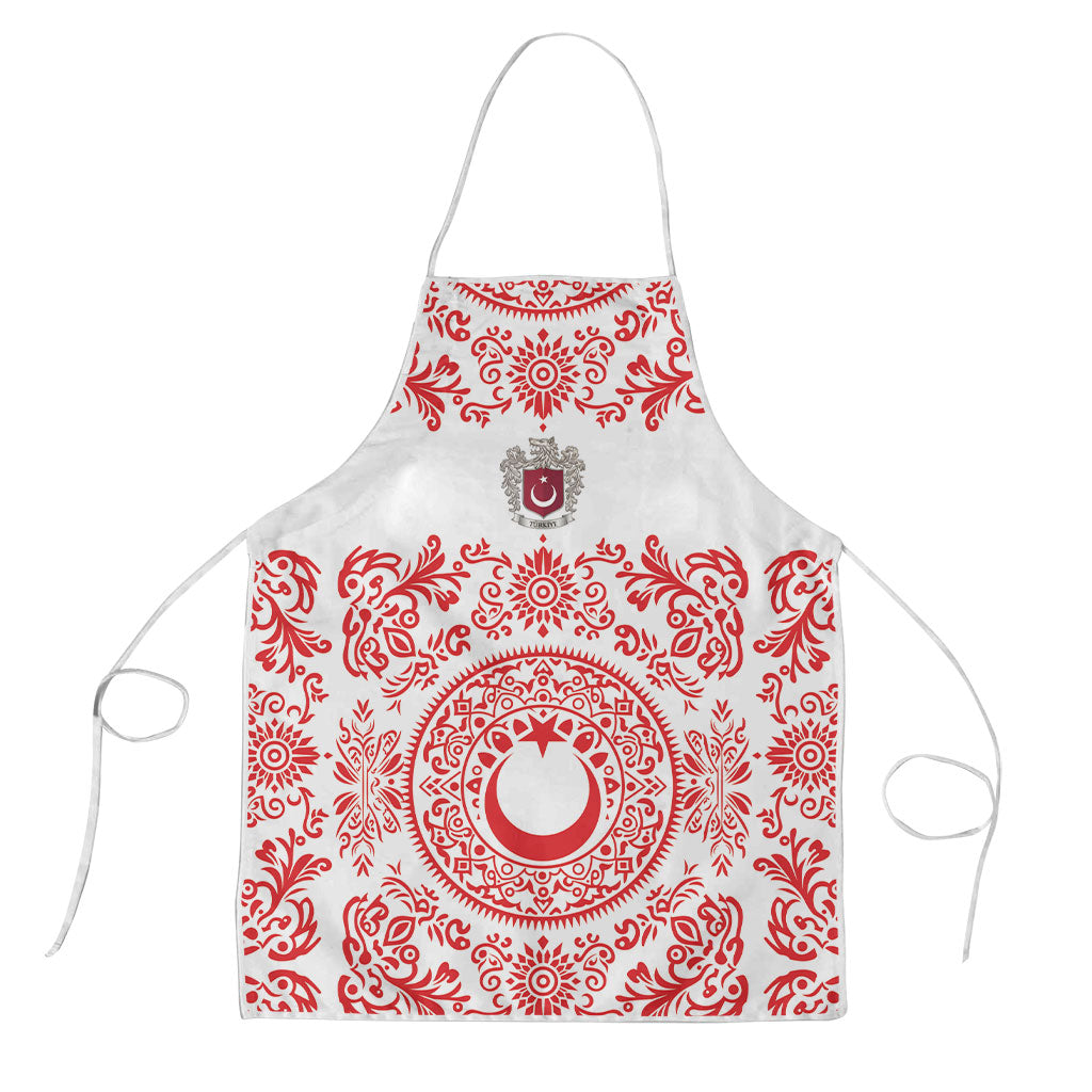World Football 2026 Turkey Apron Crescent Stars Ottoman Baroque Red Version