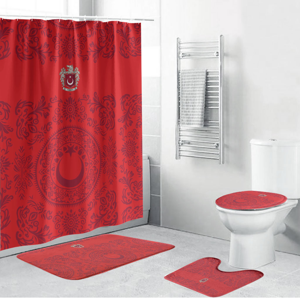 World Football 2026 Turkey Bathroom Set Crescent Stars Ottoman Baroque Pride