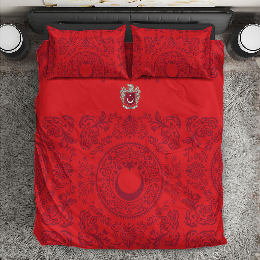 World Football 2026 Turkey Bedding Set Crescent Stars Ottoman Baroque Pride