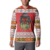 Personalized Romania Christmas Button Sweatshirt Romanian Folk Mask - Wonder Print Shop