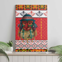 Personalized Romania Christmas Canvas Wall Art Romanian Folk Mask - Wonder Print Shop