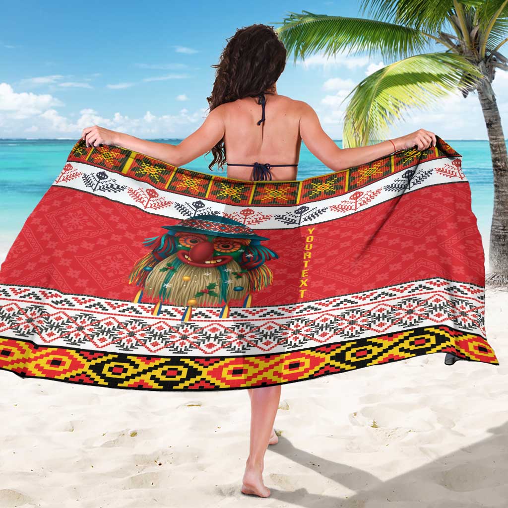 Personalized Romania Christmas Sarong Romanian Folk Mask - Wonder Print Shop