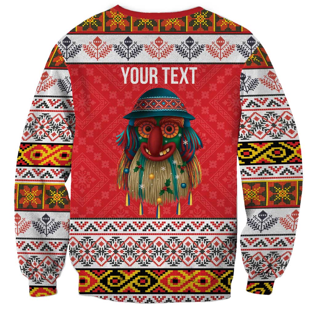 Personalized Romania Christmas Sweatshirt Romanian Folk Mask - Wonder Print Shop