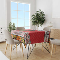 Personalized Romania Christmas Tablecloth Romanian Folk Mask - Wonder Print Shop