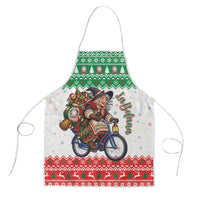 Italy Christmas Apron La Befana Riding Bicycle