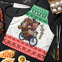 Italy Christmas Apron La Befana Riding Bicycle