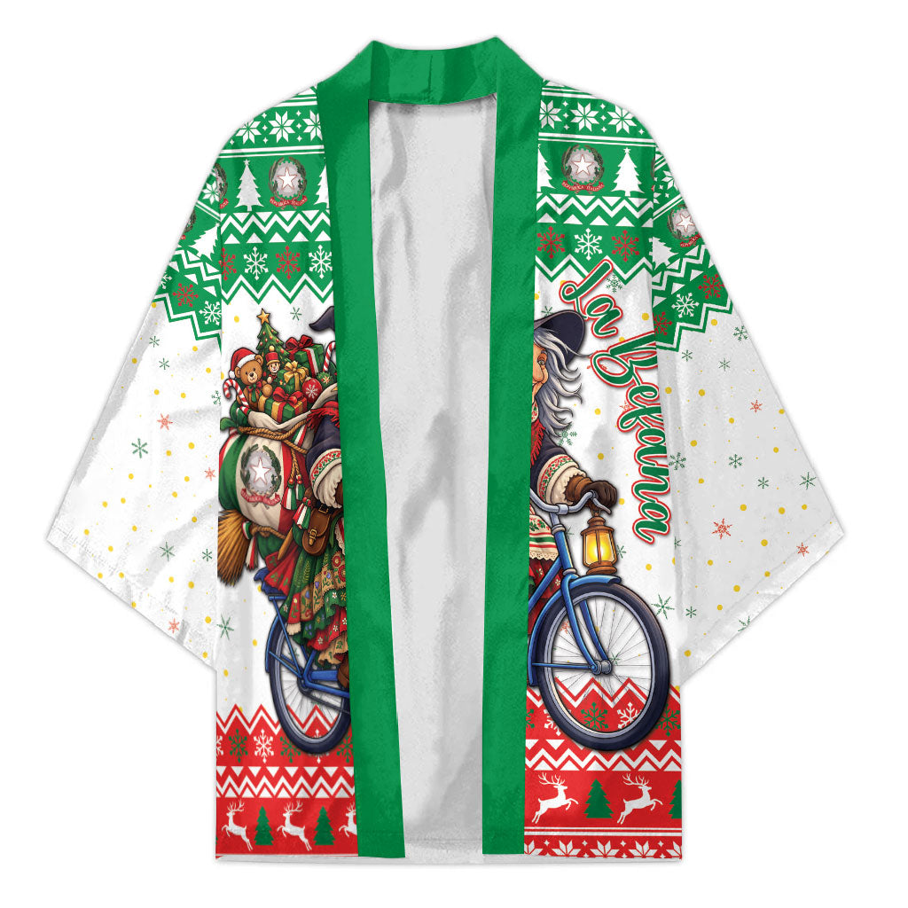 Italy Christmas Kimono La Befana Riding Bicycle