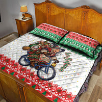 Italy Christmas Quilt Bed Set La Befana Riding Bicycle