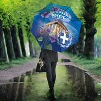 Greece Athens Umbrella Viola Odorata with Emblem Design - Wonder Print Shop