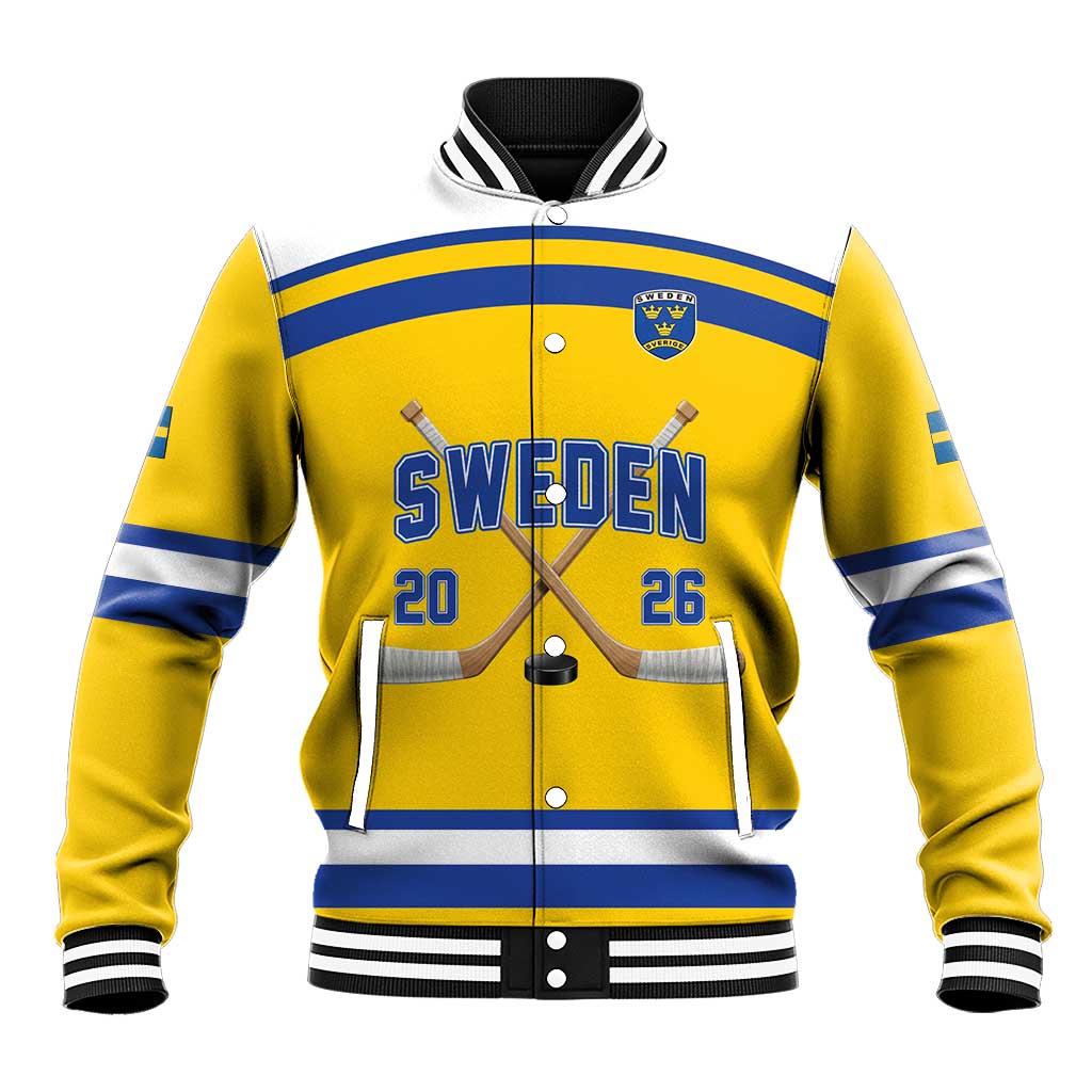 Sweden Ice Hockey Custom Baseball Jacket Go Tre Kronor Champions