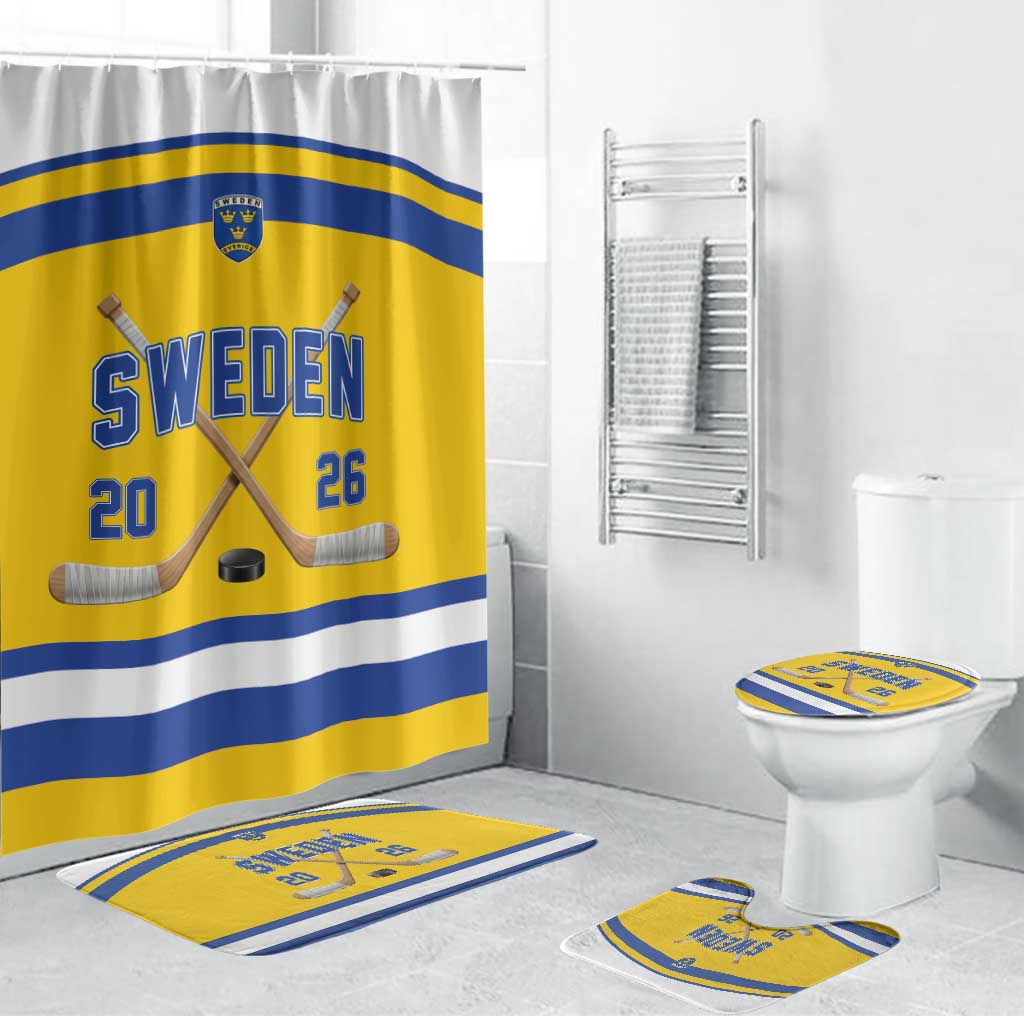 Sweden Ice Hockey Bathroom Set Go Tre Kronor Champions