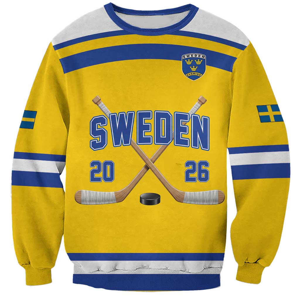 Sweden Ice Hockey Custom Sweatshirt Go Tre Kronor Champions