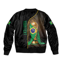 Personalized Brazil Football 2026 Bomber Jacket Trophy Flag Pride Art