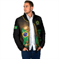 Personalized Brazil Football 2026 Padded Jacket Trophy Flag Pride Art