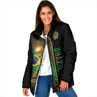 Personalized Brazil Football 2026 Padded Jacket Trophy Flag Pride Art