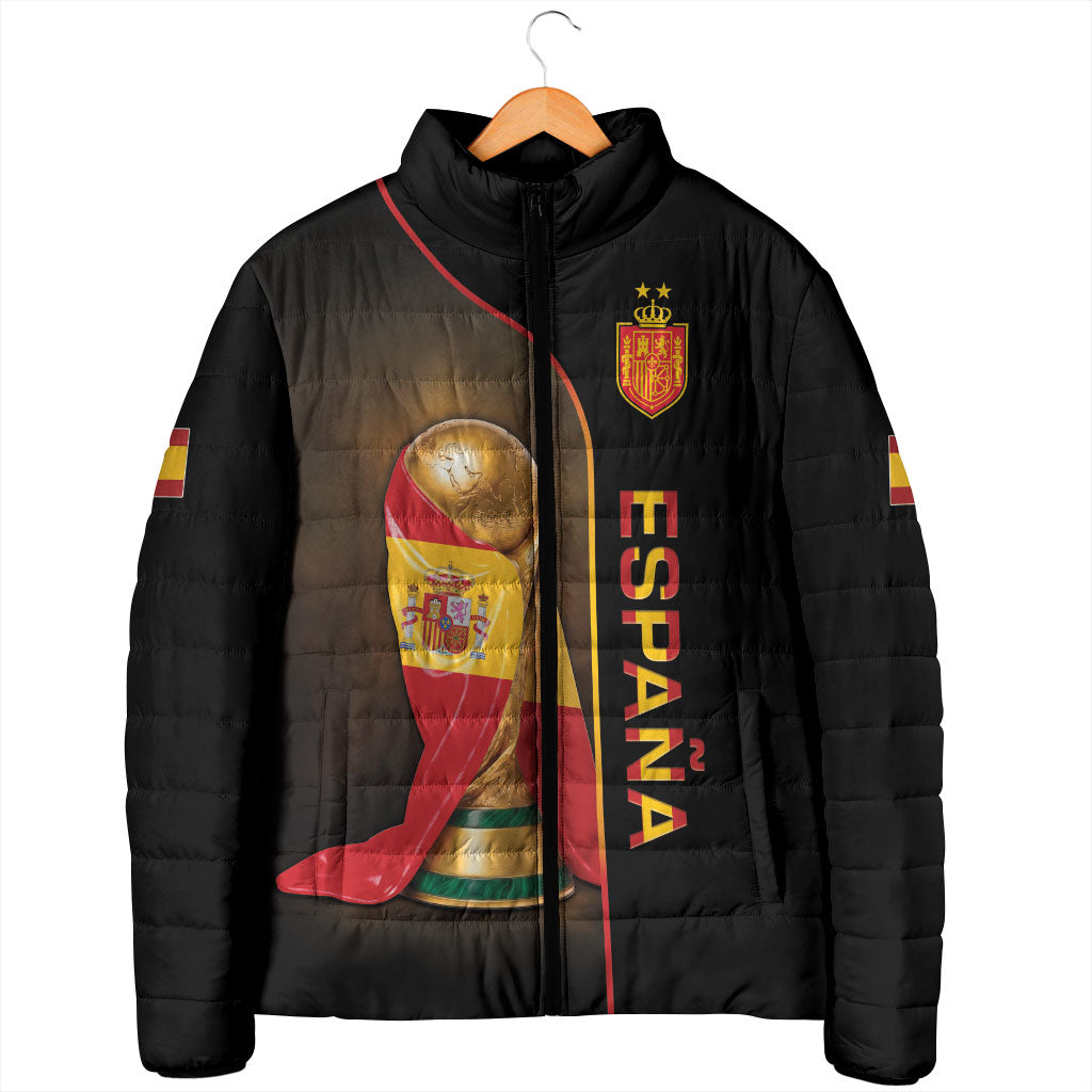Personalized Spain Football 2026 Padded Jacket Trophy Flag Pride Art