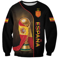 Personalized Spain Football 2026 Sweatshirt Trophy Flag Pride Art