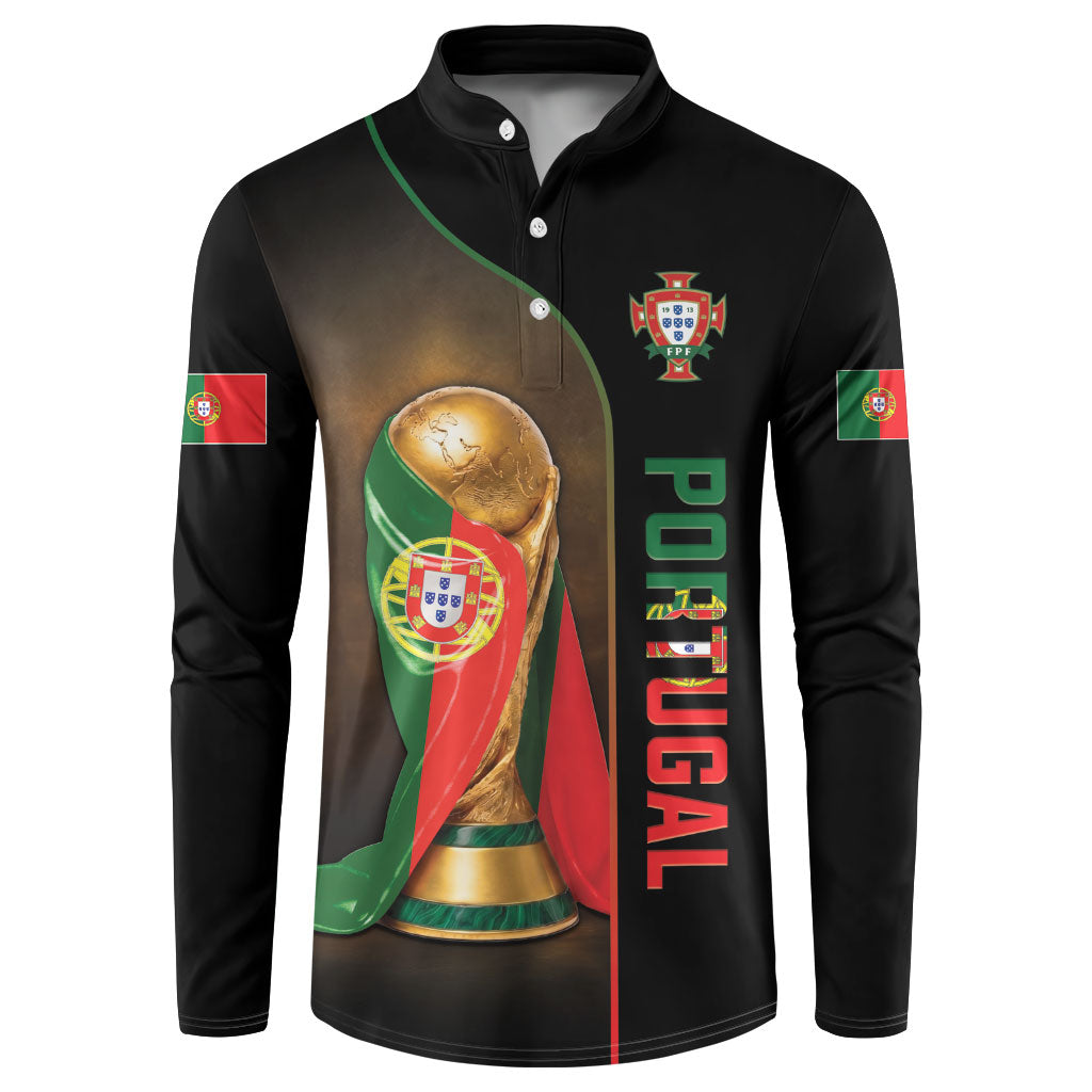 Personalized Portugal Football 2026 Button Sweatshirt Trophy Flag Pride Art