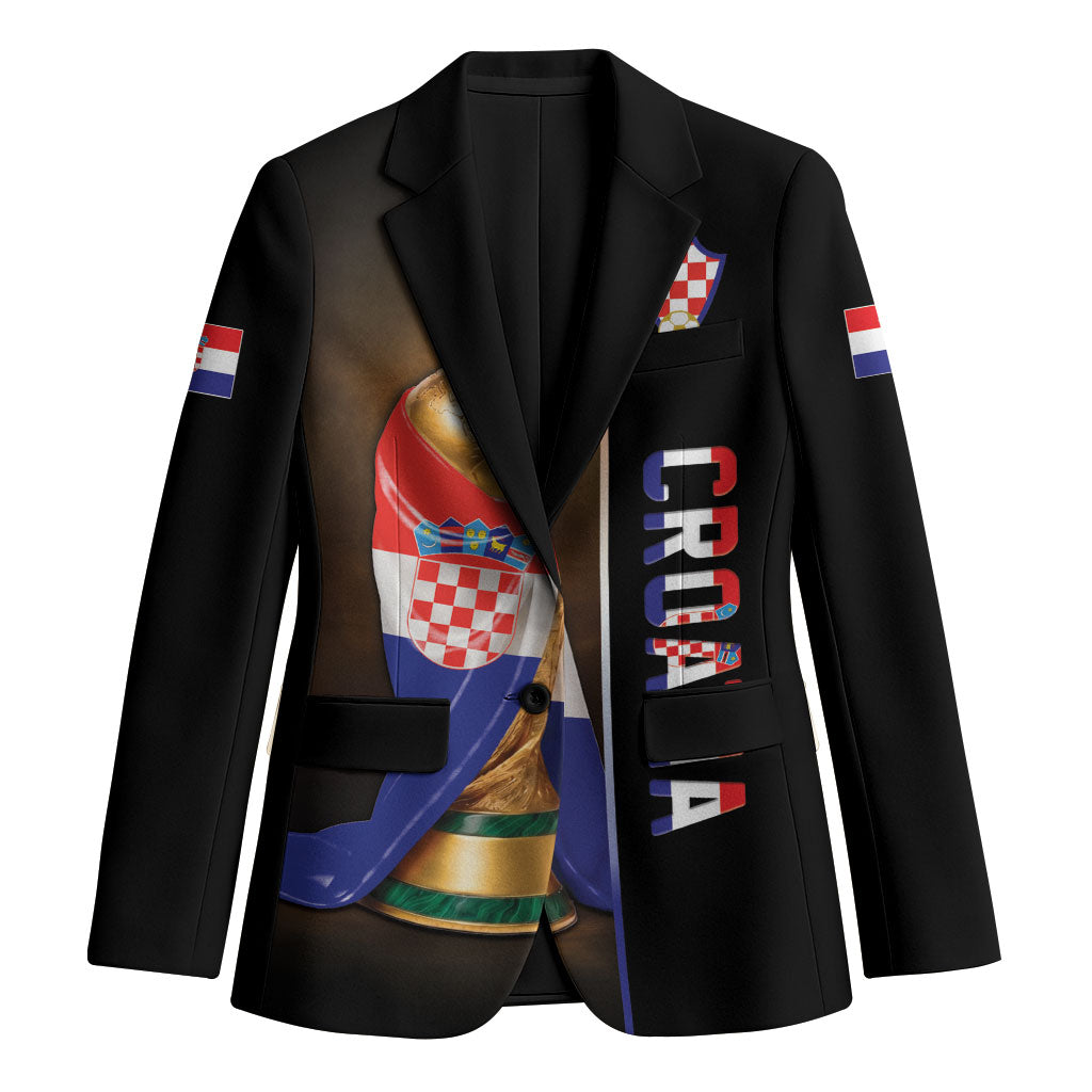 Personalized Croatia Football 2026 Blazer Trophy Flag Pride Art