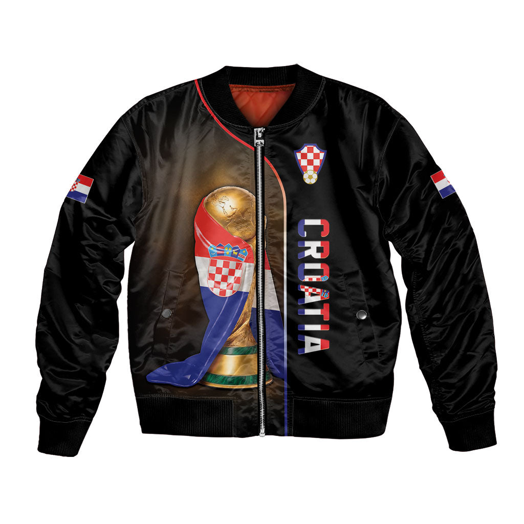 Personalized Croatia Football 2026 Bomber Jacket Trophy Flag Pride Art