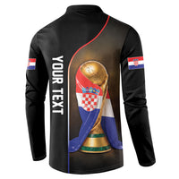 Personalized Croatia Football 2026 Button Sweatshirt Trophy Flag Pride Art