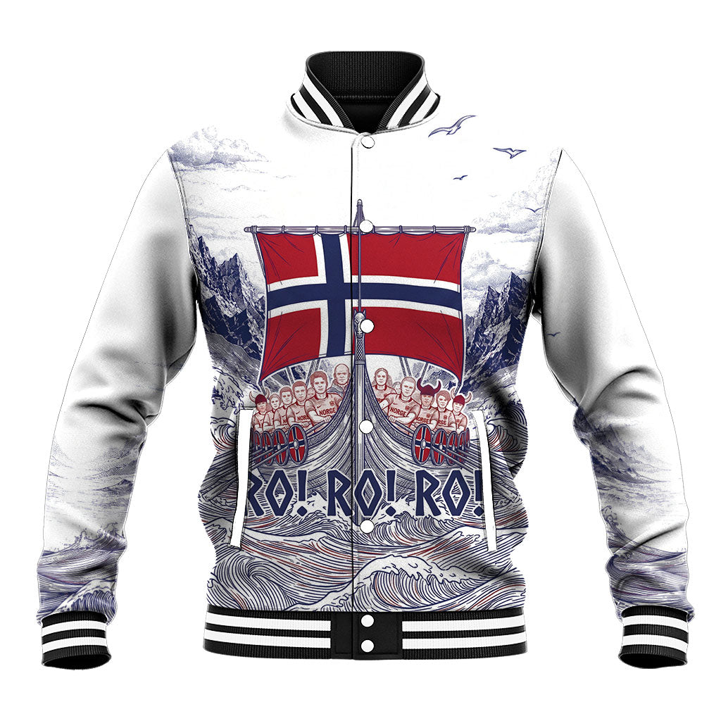Custom Norway Football Baseball Jacket Ro Ro Ro Viking Glory