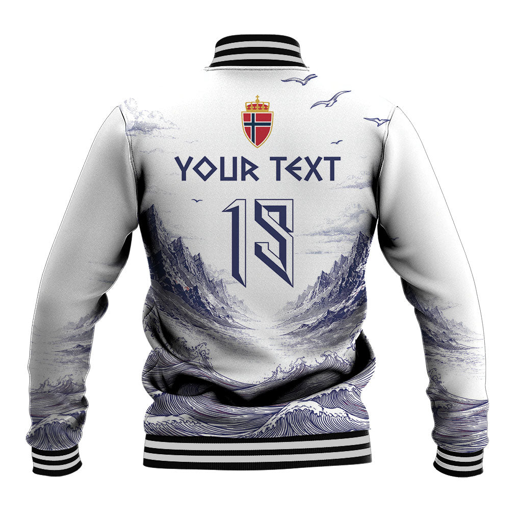 Custom Norway Football Baseball Jacket Ro Ro Ro Viking Glory