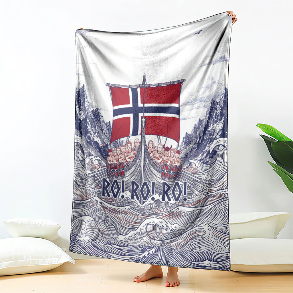 Norway Football Blanket Ro Ro Ro Viking Glory