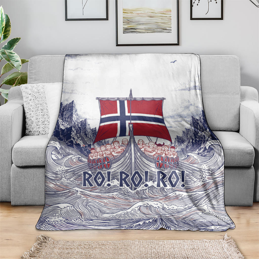 Norway Football Blanket Ro Ro Ro Viking Glory