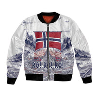 Custom Norway Football Bomber Jacket Ro Ro Ro Viking Glory