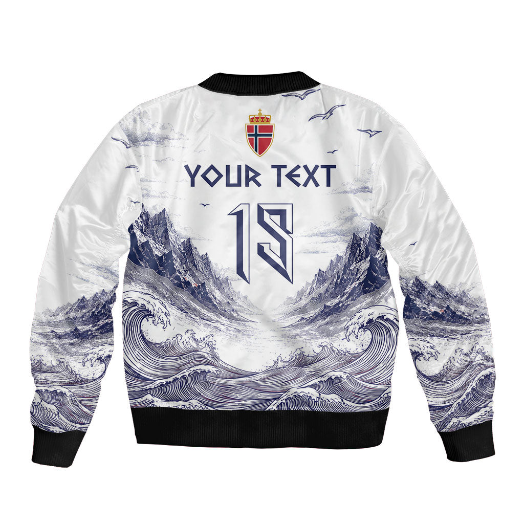 Custom Norway Football Bomber Jacket Ro Ro Ro Viking Glory