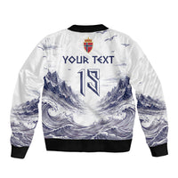 Custom Norway Football Bomber Jacket Ro Ro Ro Viking Glory