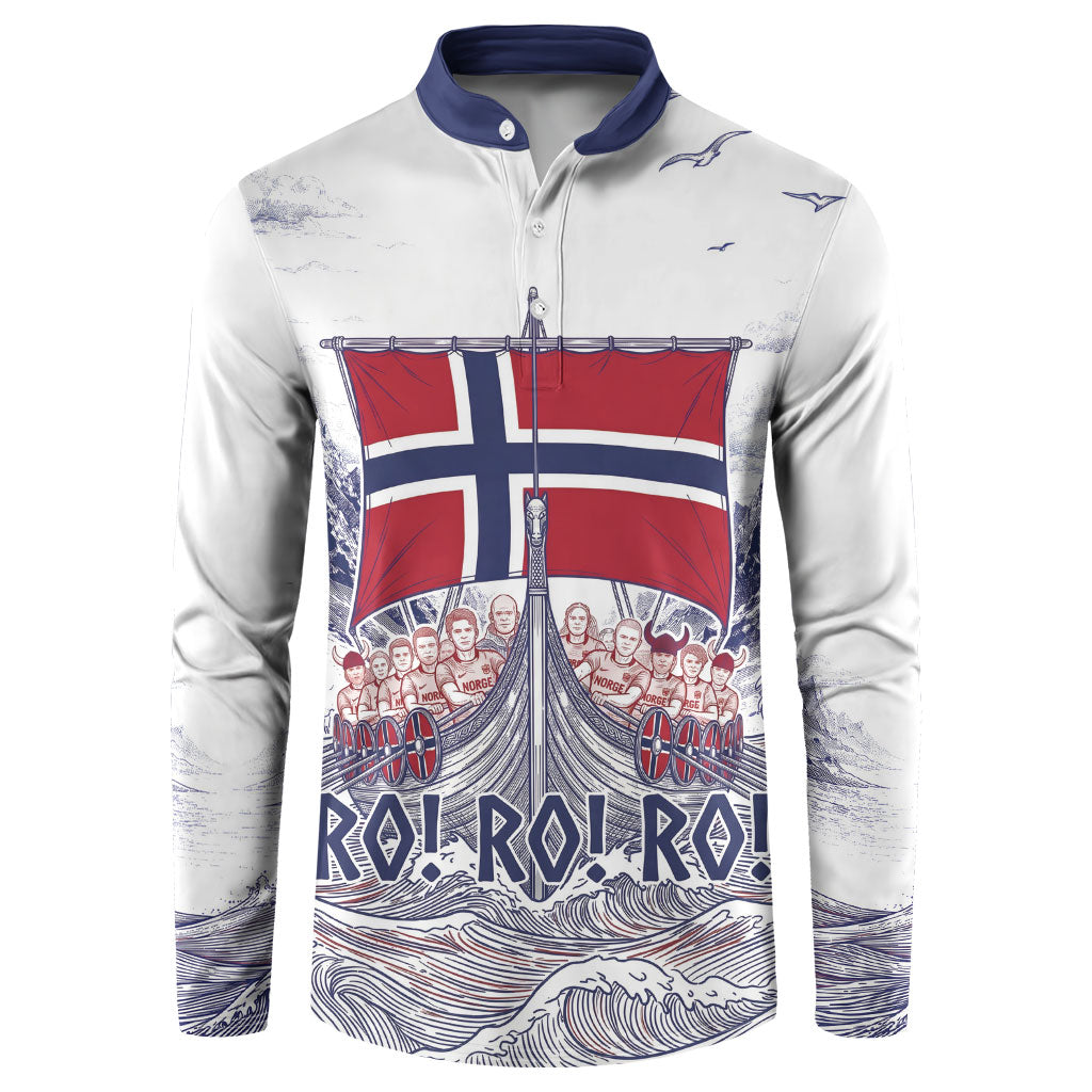 Custom Norway Football Button Sweatshirt Ro Ro Ro Viking Glory