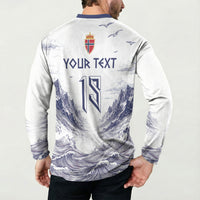 Custom Norway Football Button Sweatshirt Ro Ro Ro Viking Glory