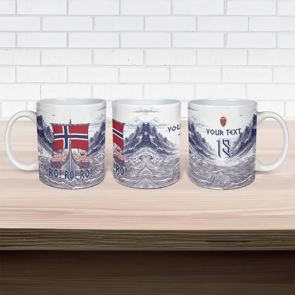 Custom Norway Football Ceramic Mug Ro Ro Ro Viking Glory