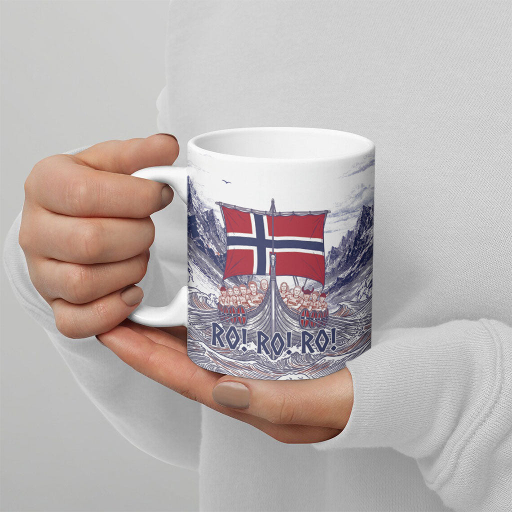 Custom Norway Football Ceramic Mug Ro Ro Ro Viking Glory