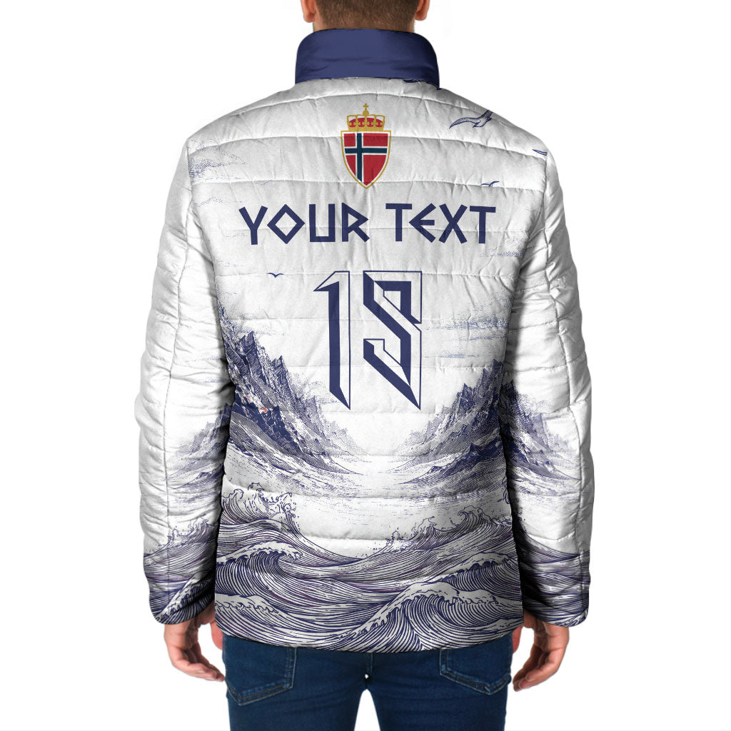Custom Norway Football Padded Jacket Ro Ro Ro Viking Glory