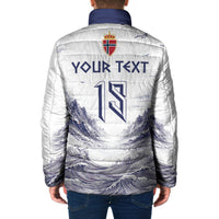 Custom Norway Football Padded Jacket Ro Ro Ro Viking Glory