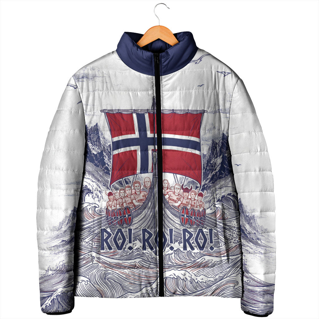 Custom Norway Football Padded Jacket Ro Ro Ro Viking Glory